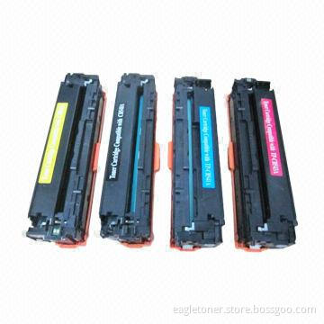 Compatible Color Toner Cartridges for HP CB540/1/2/3A, High-print Effect